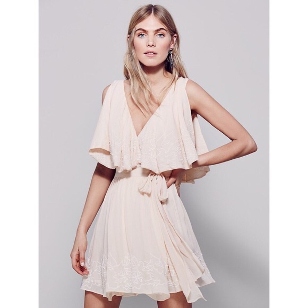 Free People Sylvia Mini Wrap Dress in Petal